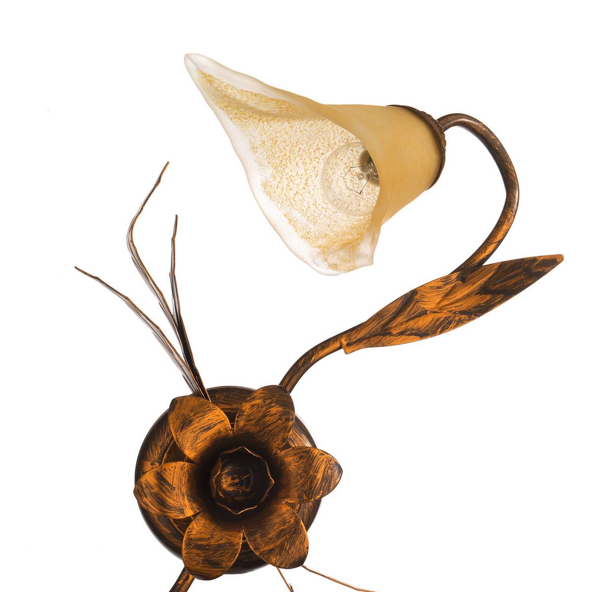 Deckenleuchte Alga Bronzefarben max. 6 Watt - Bronzefarben, KONVENTIONELL, Glas/Metall (55/25/40cm)