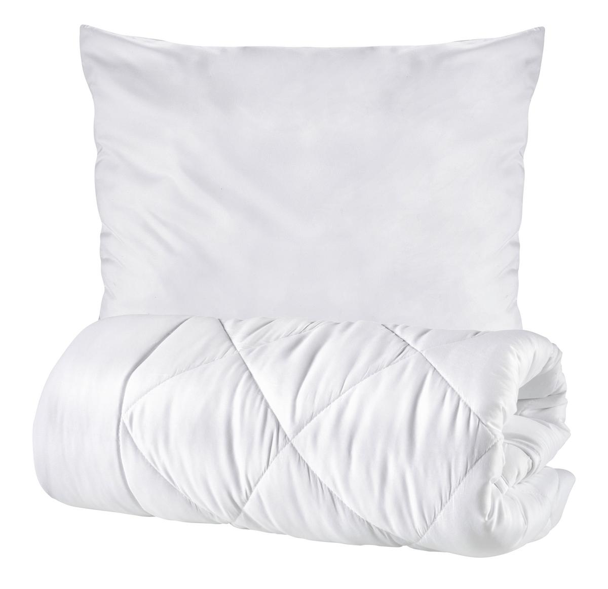 Bettenset Sabine Weiß ca. 135x200cm - Weiß, KONVENTIONELL, Textil (135/200cm) - Based