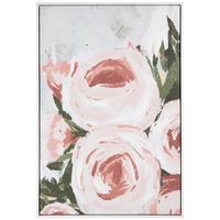Keilrahmenbild Denise ca. 60x90cm - Weiss/Pink, Holzwerkstoff/Kunststoff (60/90cm) - Modern Living