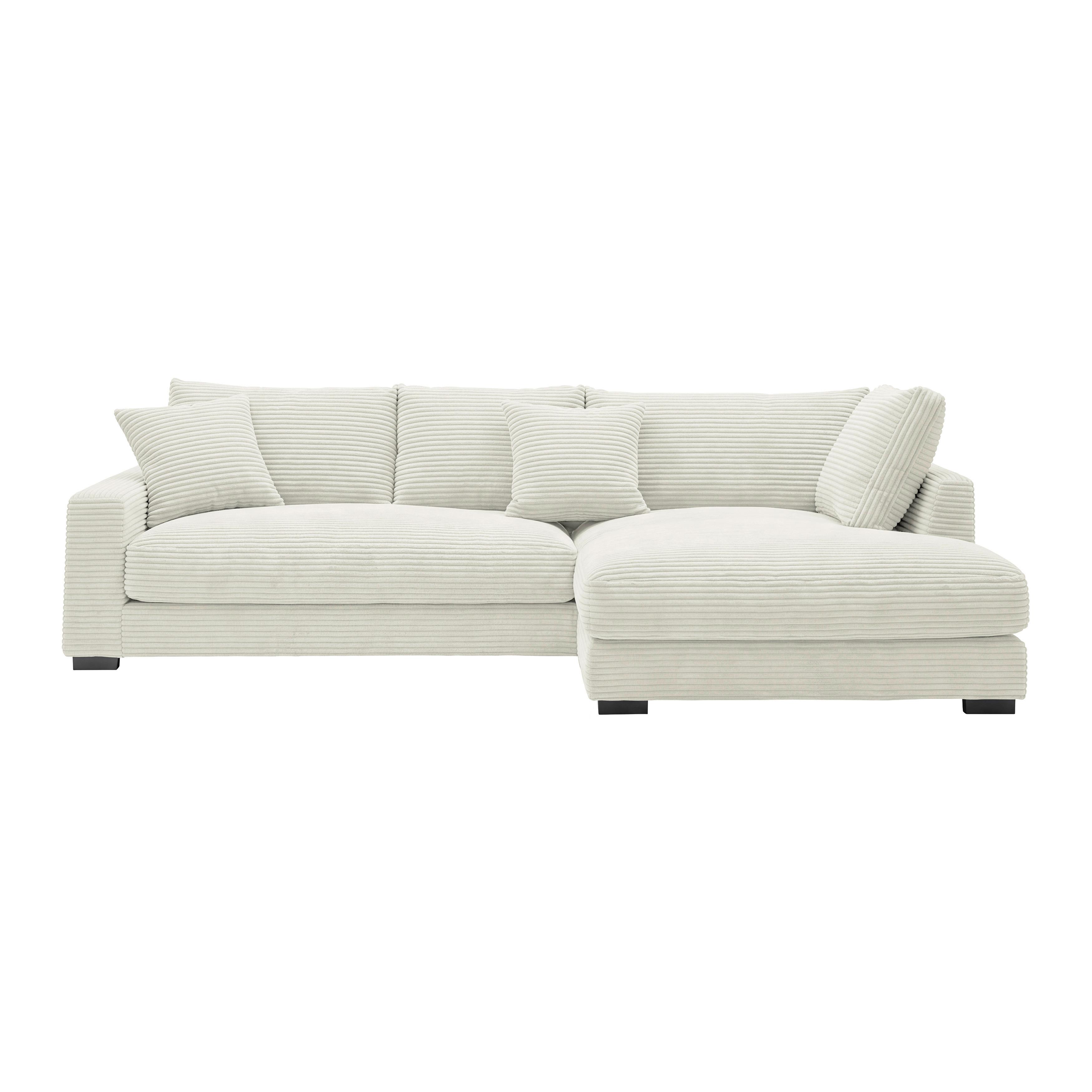 Ecksofa Pedro Creme - Creme/Schwarz, MODERN, Kunststoff/Textil (300/190cm) - Mömax