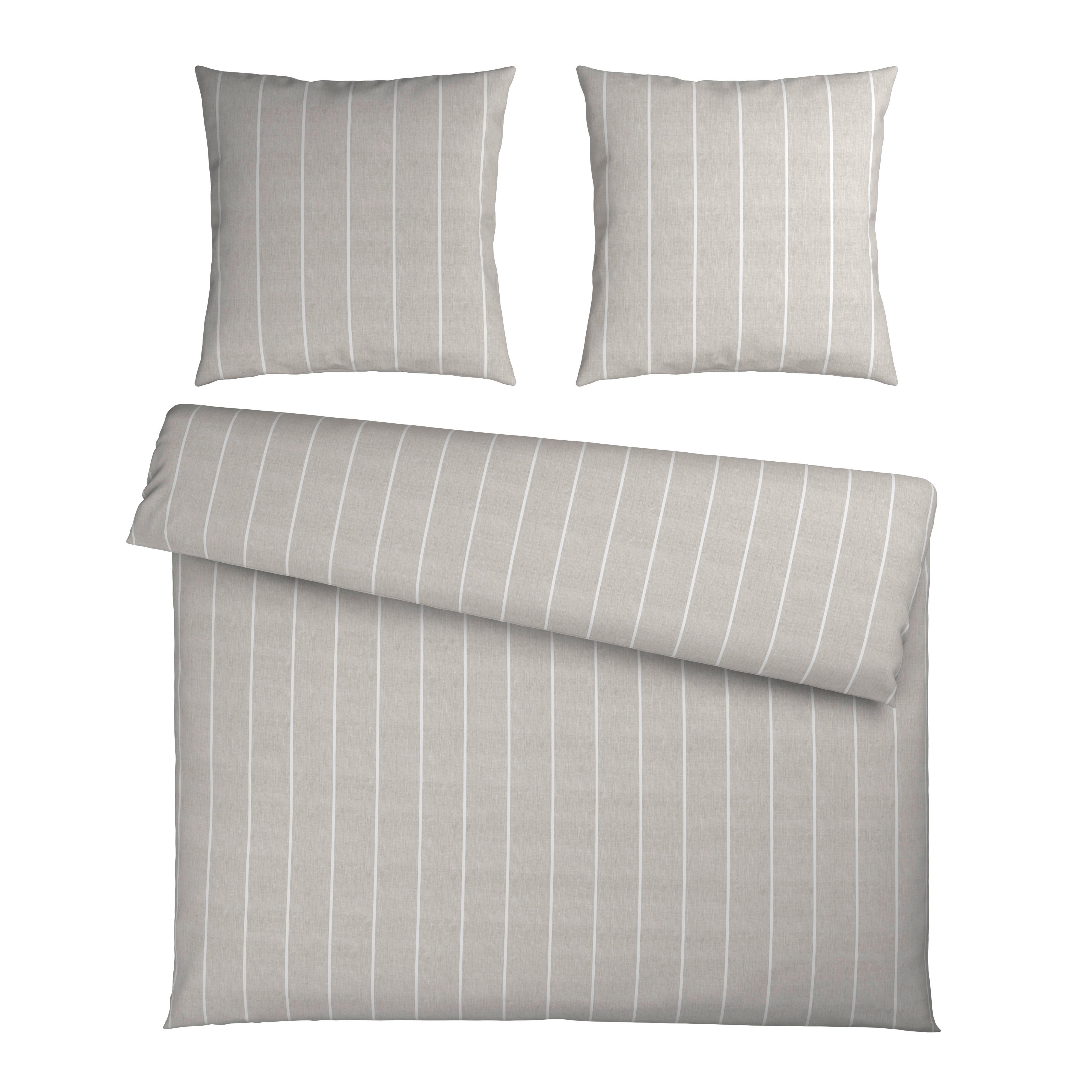 Bettwäsche Tyline XXL Hellgrau ca. 200x200cm - Hellgrau, Textil (200/200cm) - Mömax