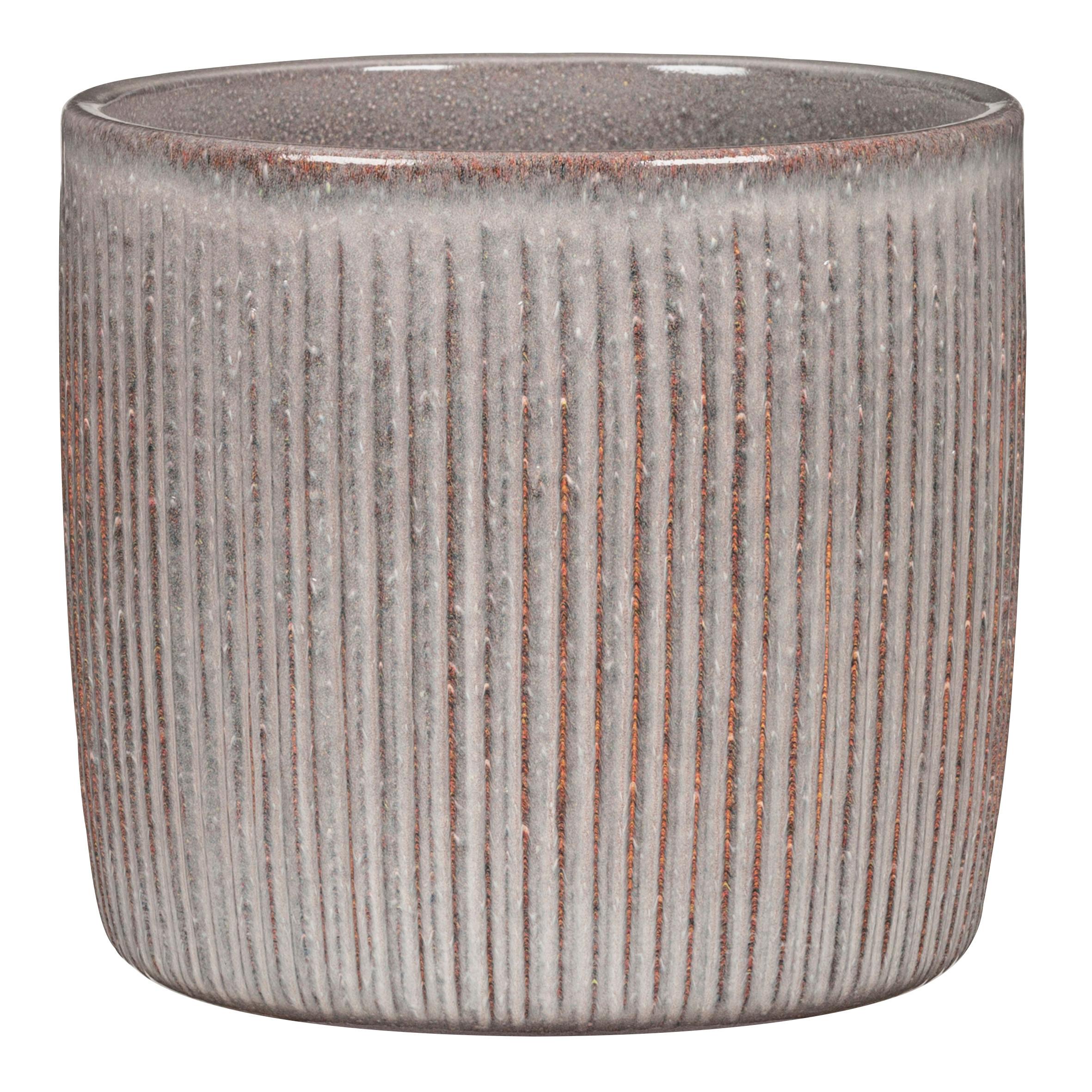 Kaspó Seashell Átm./ma.: Kb. 18/16cm - szürke, kerámia (18/16cm)