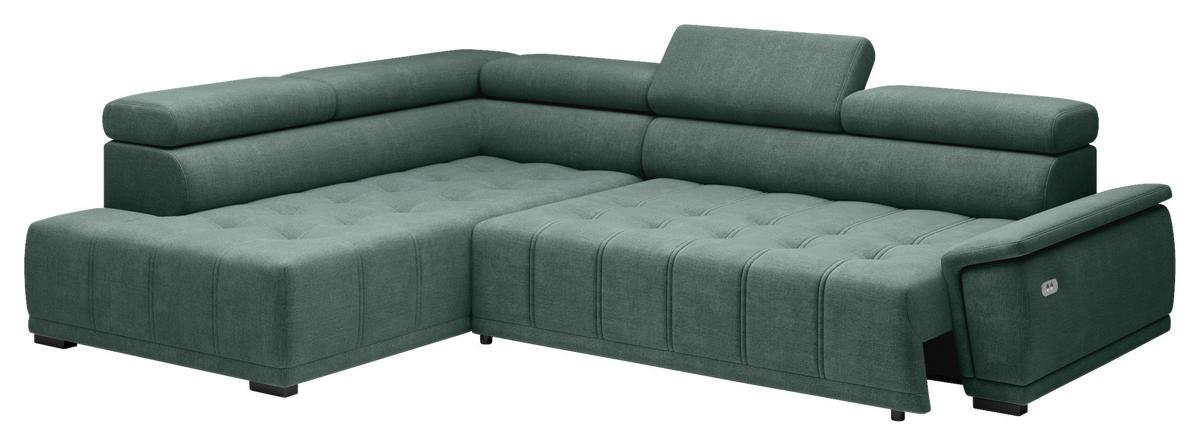 Kutna Garnitura Gremio - tamno zelena/crna, Moderno, tekstil/plastika (106/283cm) - Modern Living