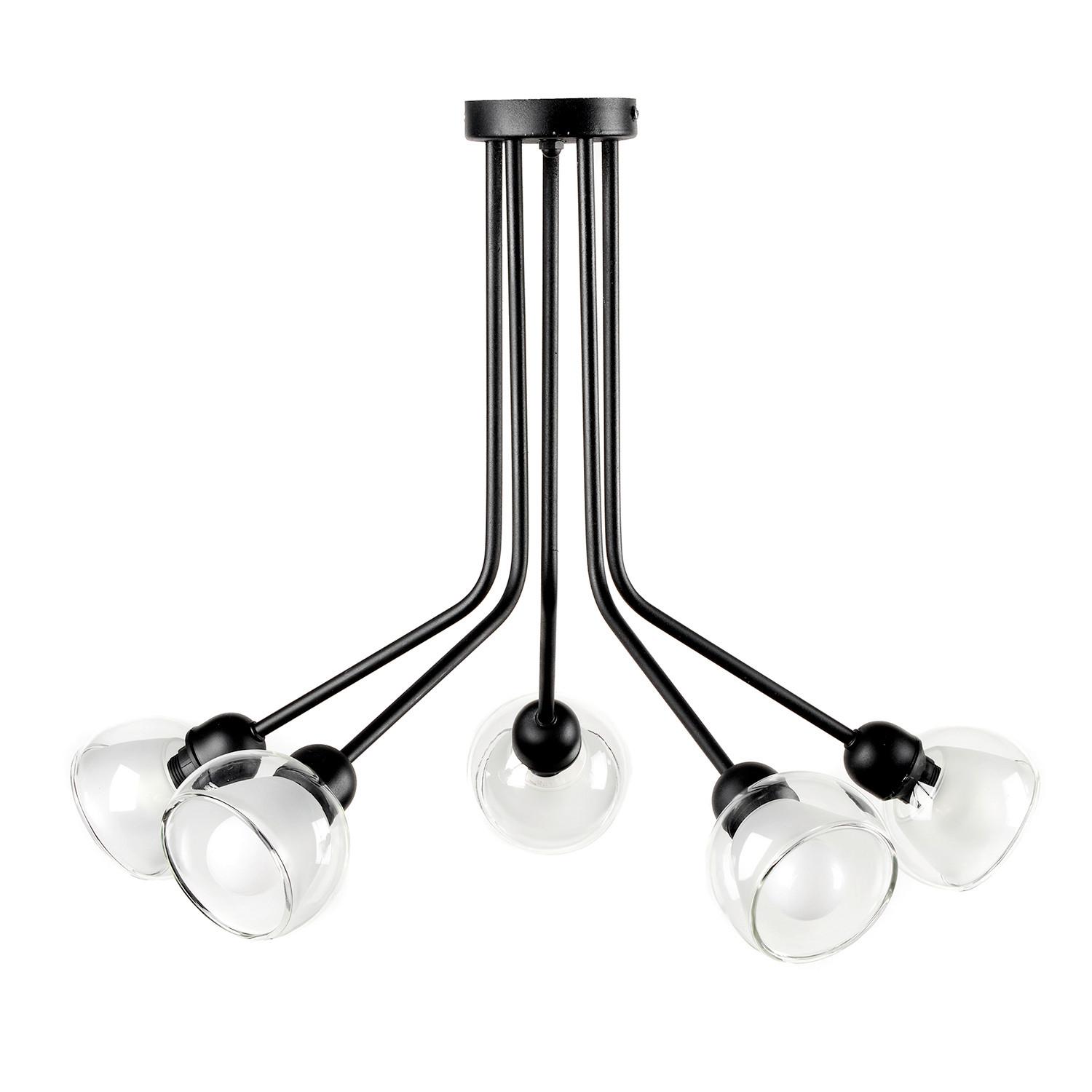 Deckenleuchte Denver Schwarz max. 6 Watt - Schwarz, Basics, Metall (55/45cm)