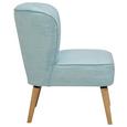 Sessel Aqua - Blau/Naturfarben, MODERN, Holz/Holzwerkstoff (75/63/83cm) - Mömax modern living