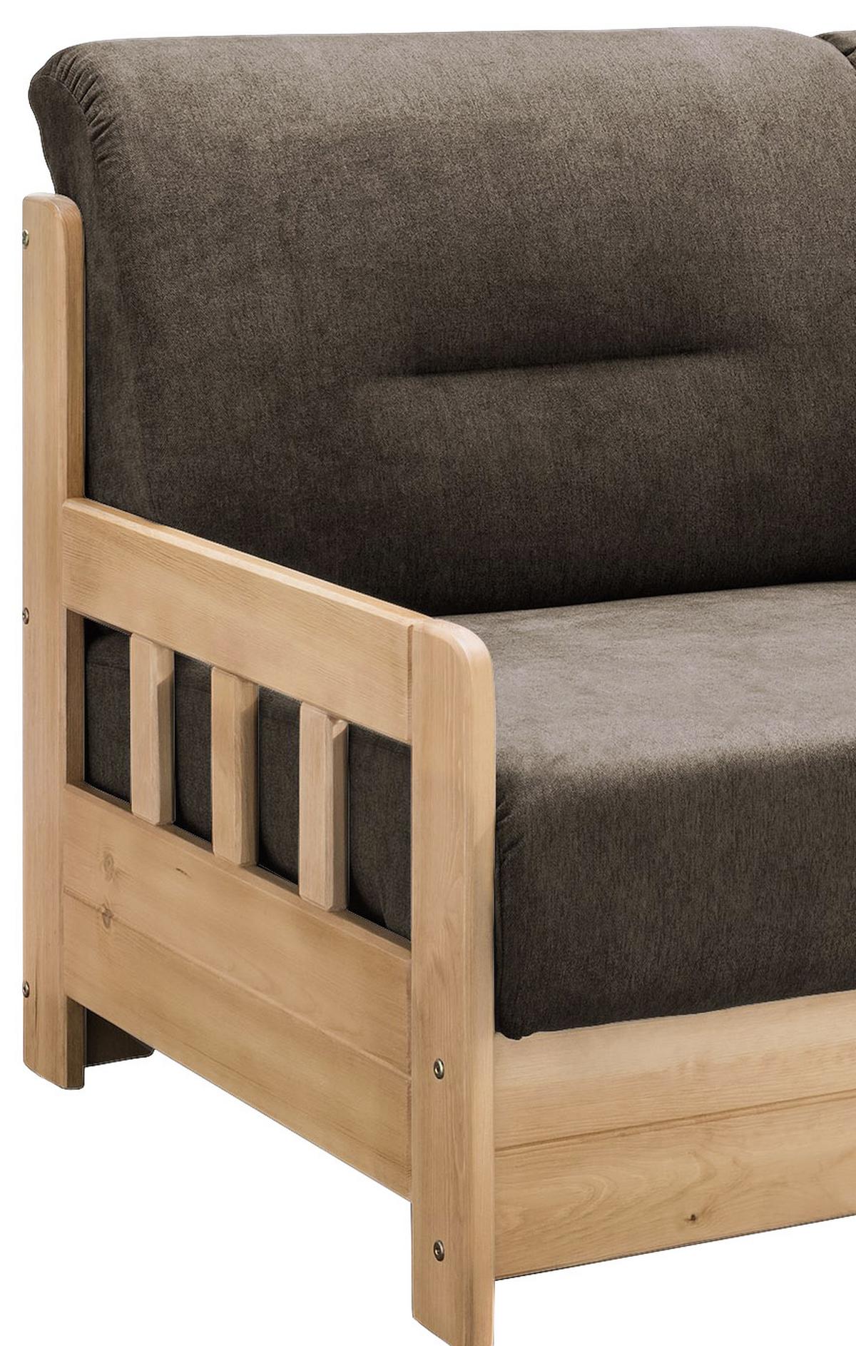 Schlafsofa Camino Holzkorpus Honig/Dunkelbraun - Dunkelbraun/Honig, LIFESTYLE, Holz/Textil (154/88/90cm) - Livetastic