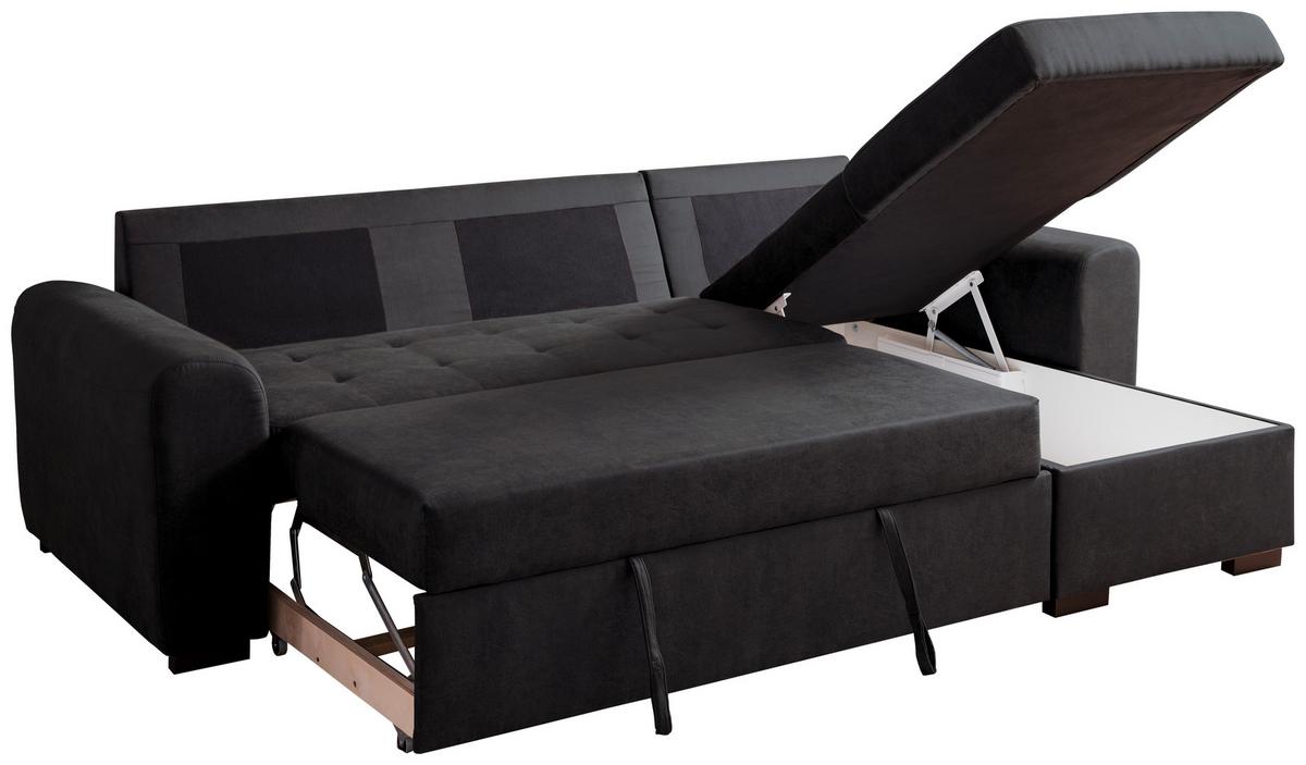 Ecksofa Poll Anthrazit - Anthrazit, MODERN, Textil (243/85/155cm) - Mömax