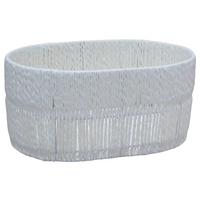 Korb Casei Oval Weiß - Weiss, Konventionell, Papier/Metall (39/18/27cm) - Mömax