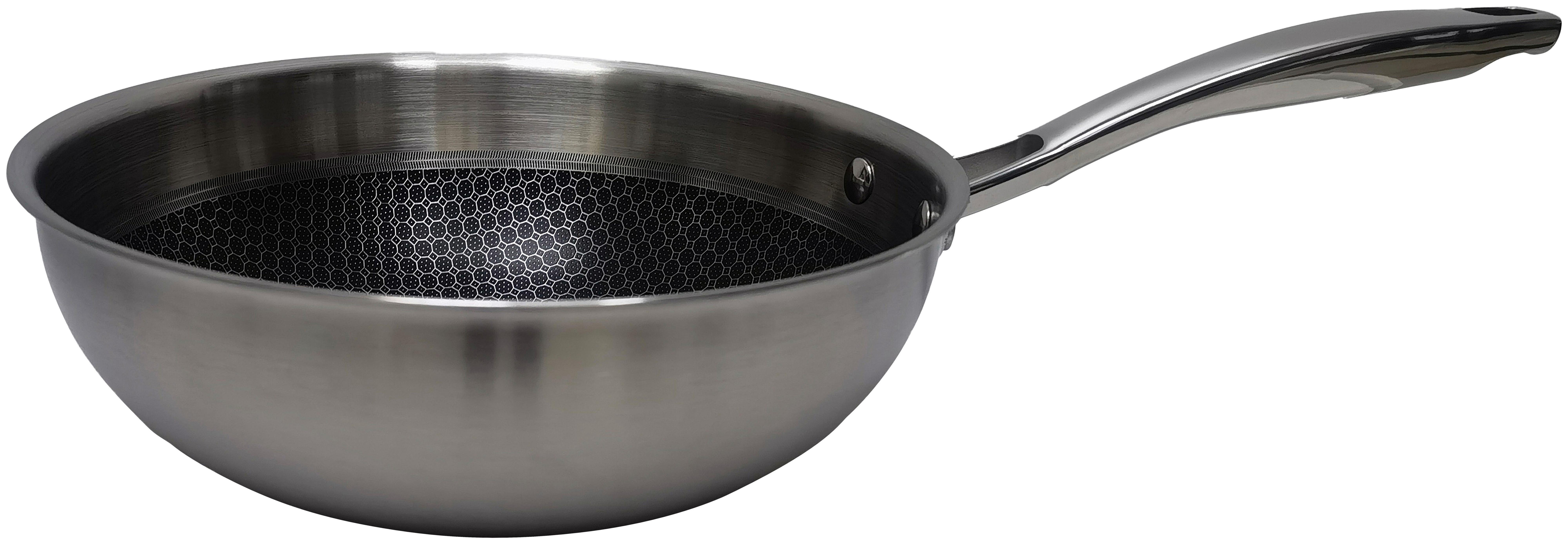 Wokpfanne Silver Line Edelstahlfarben - Edelstahlfarben, MODERN, Metall (24/8cm) - Gourmesto