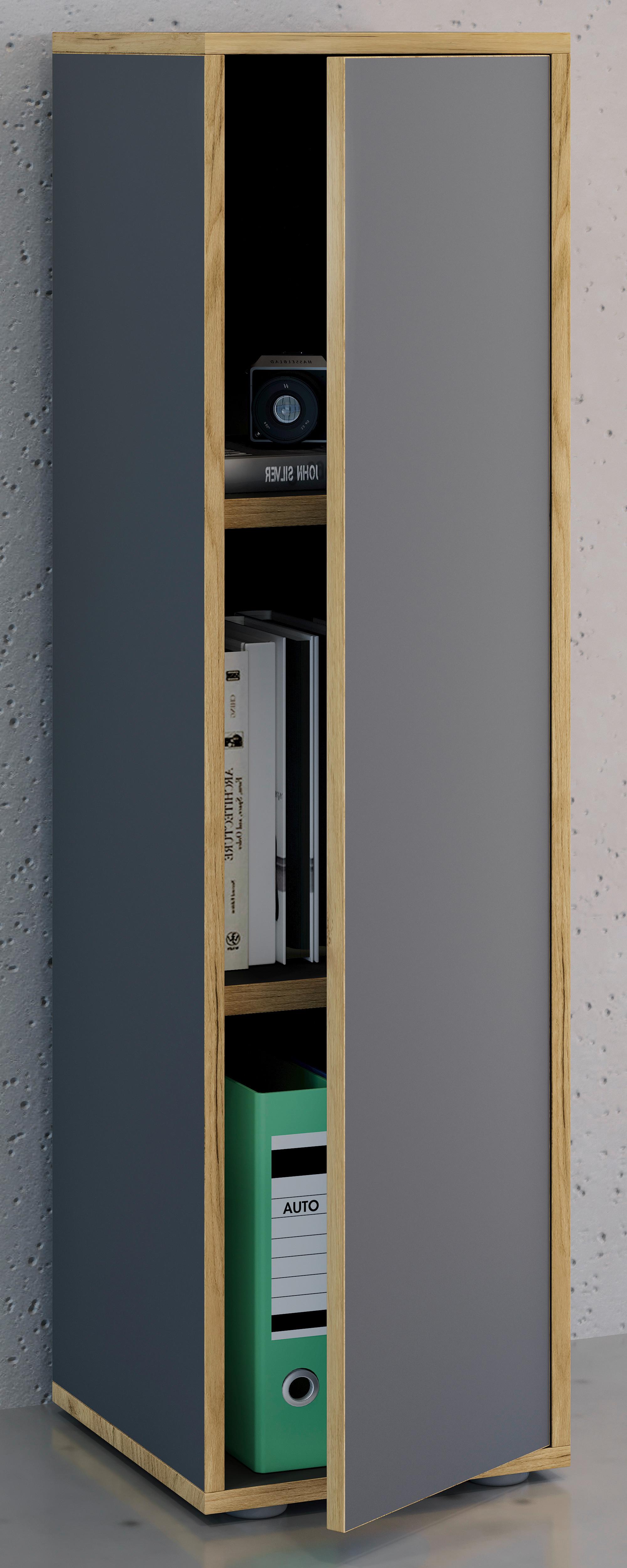 AKTENSCHRANK SALIA B30 - Honigeiche/Anthrazit, Design, Holzwerkstoff (30/110/33cm) - MID.YOU