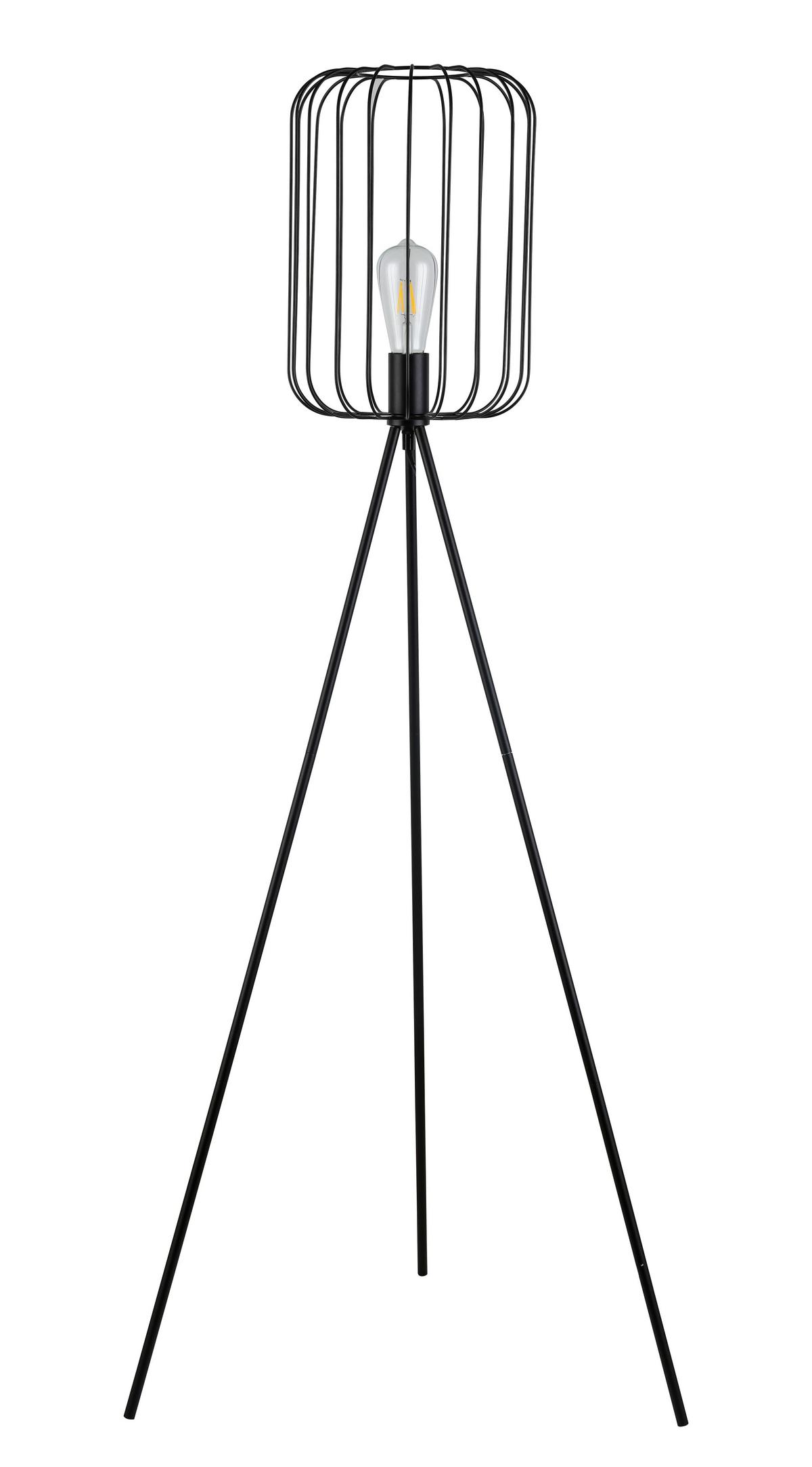 Állólámpa Haruto - fekete, Lifestyle, fém (26/104-140cm) - Modern Living