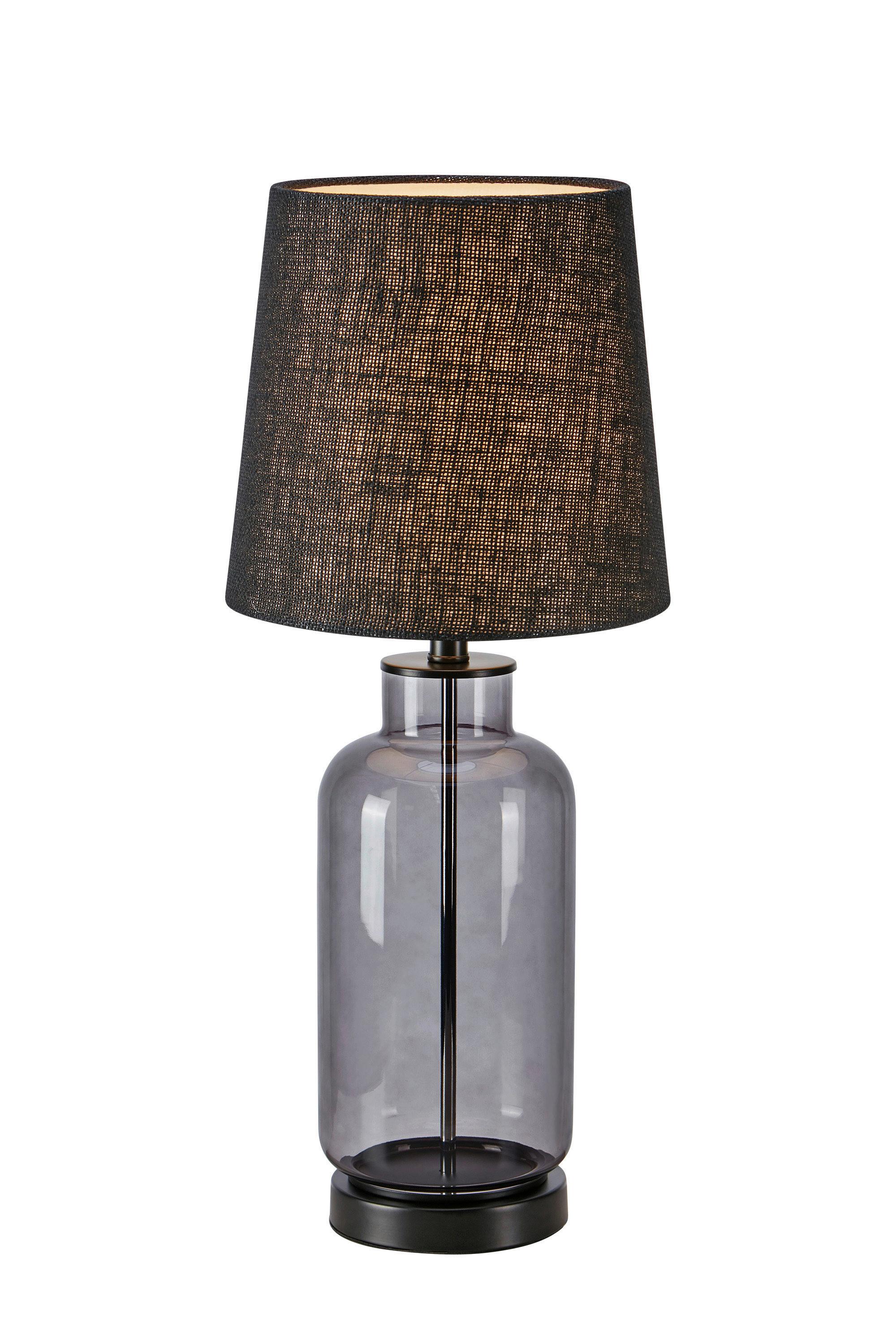 Tischleuchte Costero max. 40 Watt - Schwarz, Basics, Glas/Naturmaterialien (25/25/61cm) - Markslöjd