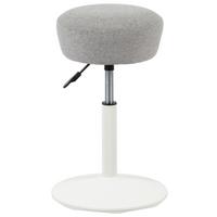 Bürohocker Kimmie - Weiss/Grau, Basics, Kunststoff/Textil (34/60/75/34cm) - Mömax