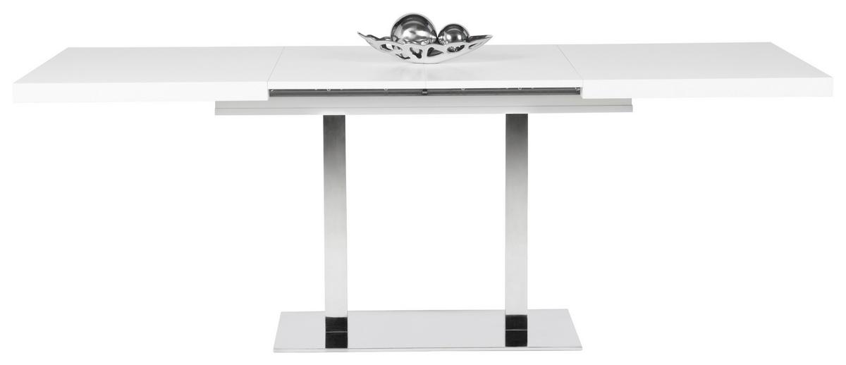 STÓŁ DO JADALNI QUADRATO - kolor stalowy/biały, Konventionell, materiał drewnopochodny/metal (120/80/74cm) - MID.YOU