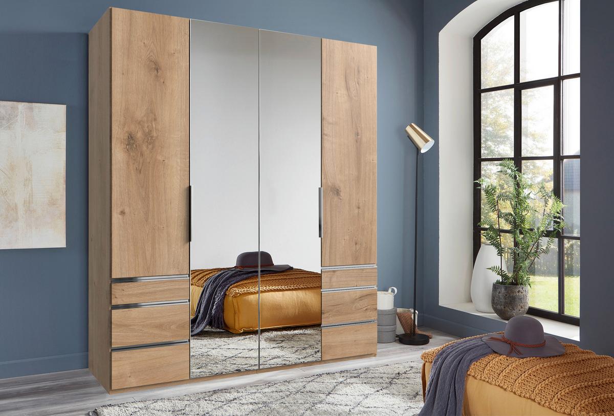 Ormar S Klasičnim Vratima Level 36 A - boje hrasta/boje kroma, Moderno, drvni materijal (200/236/58cm) - Modern Living