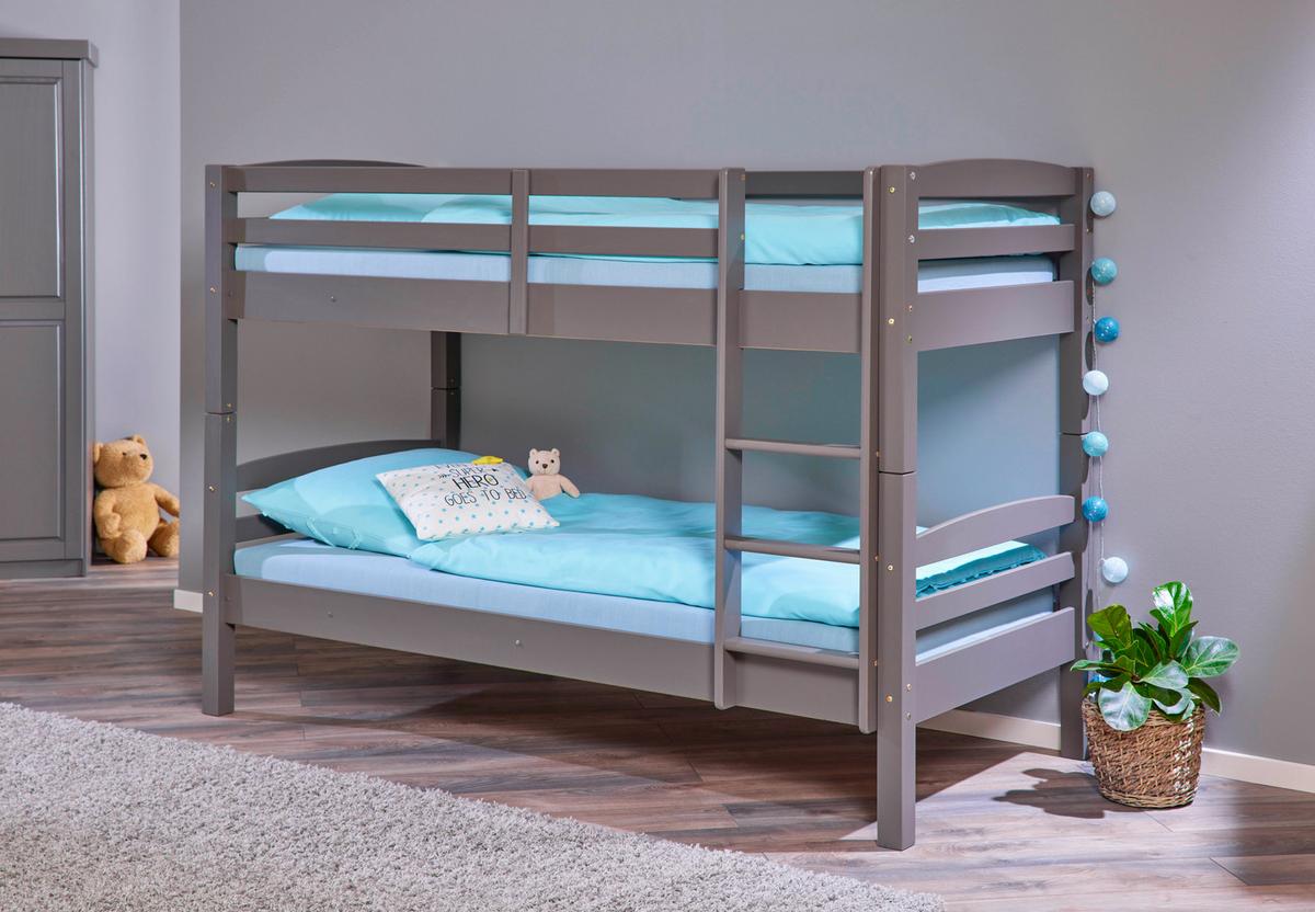 Etagenbett Holz Lavius ca. 90x200 cm Grau - Grau, MODERN, Holz (90/200cm) - MID.YOU