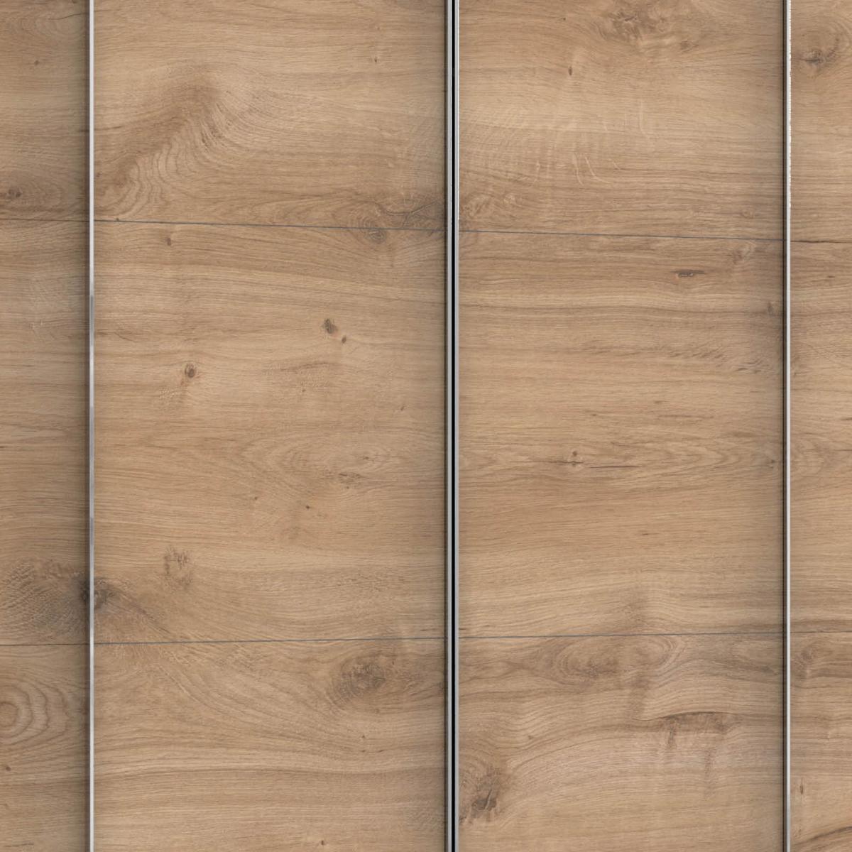 Ormar S Kliznim Vratima Level 36a - boje hrasta/boje kroma, Basics, drvni materijal/metal (350,00/216,00/65,00cm) - Modern Living