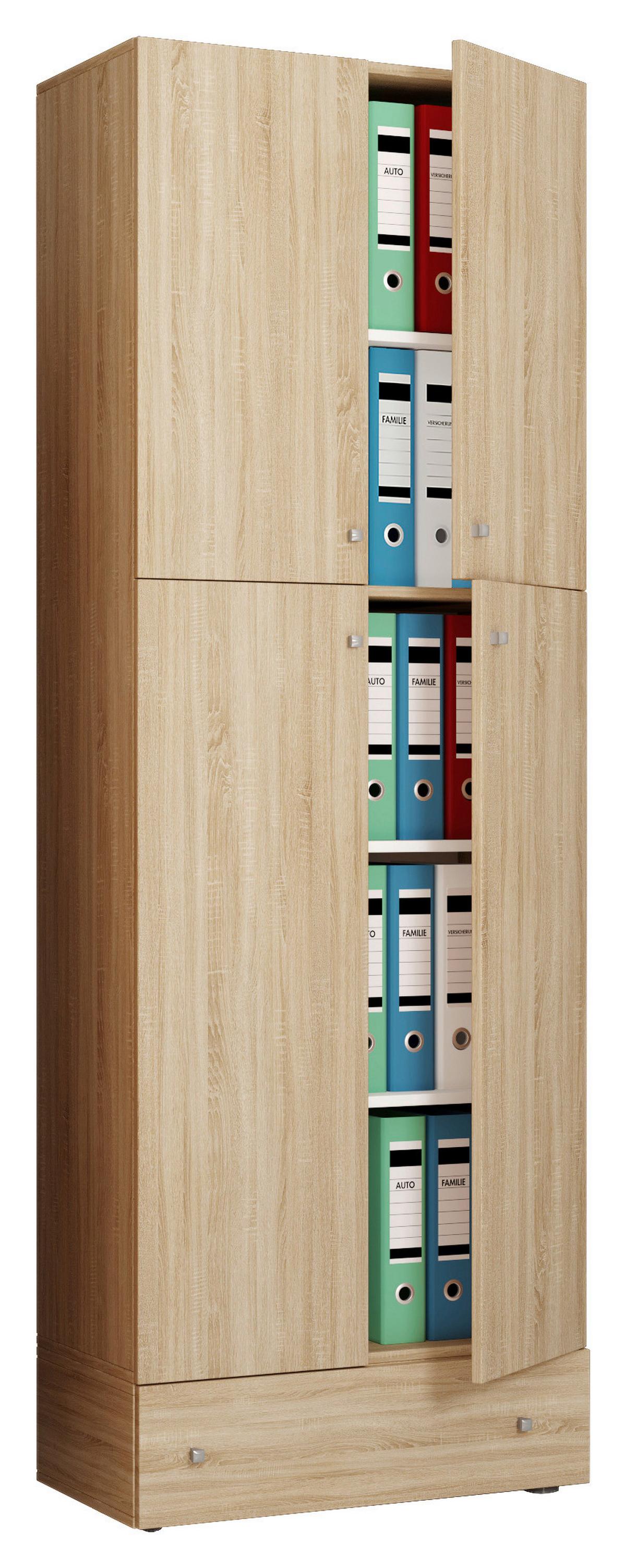 Pisarniška Omara Lona Xxl, Hrast - hrast sonoma, Moderno, leseni material (70/200/39cm) - MID.YOU