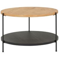 Stolić Rondo 2 - prirodne boje/crna, Moderno, drvni materijal/drvo (60/40/60cm) - Modern Living