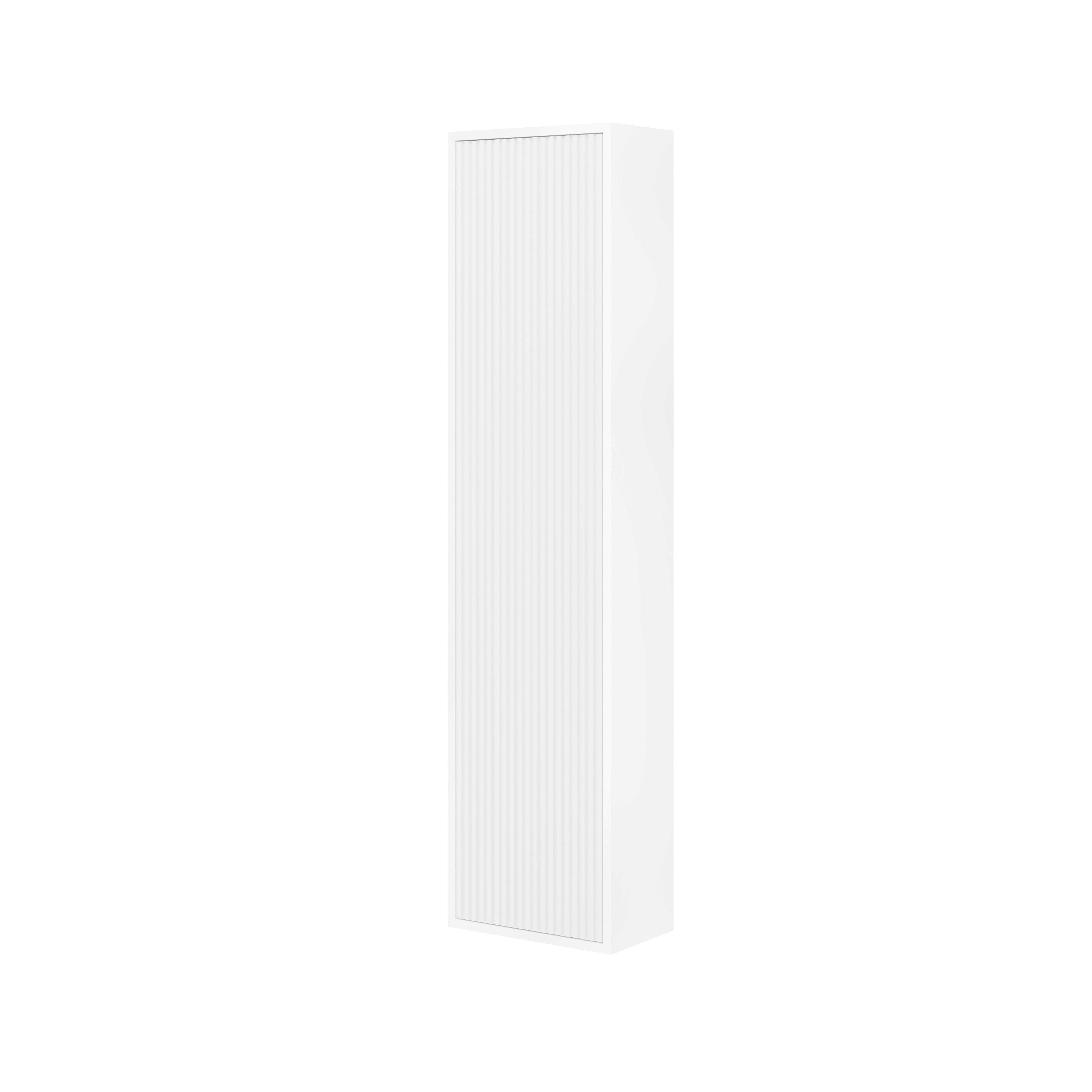 Dulap înalt Sidney - alb lucios intens, Modern, material pe bază de lemn (35/136/16cm)