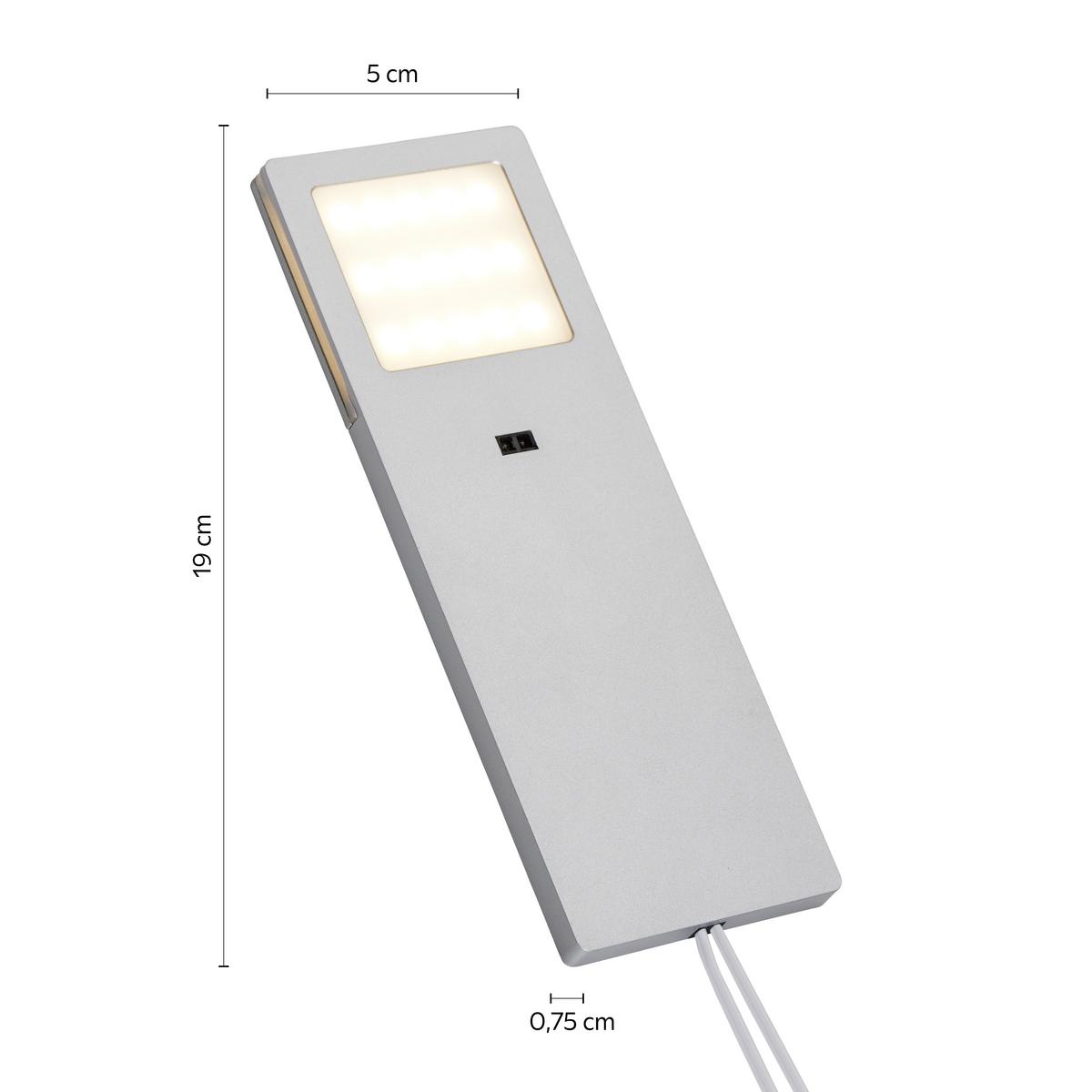 Unterbauleuchten-Set Helena Alufarben - Alufarben, Kunststoff (19/5/0,7cm)