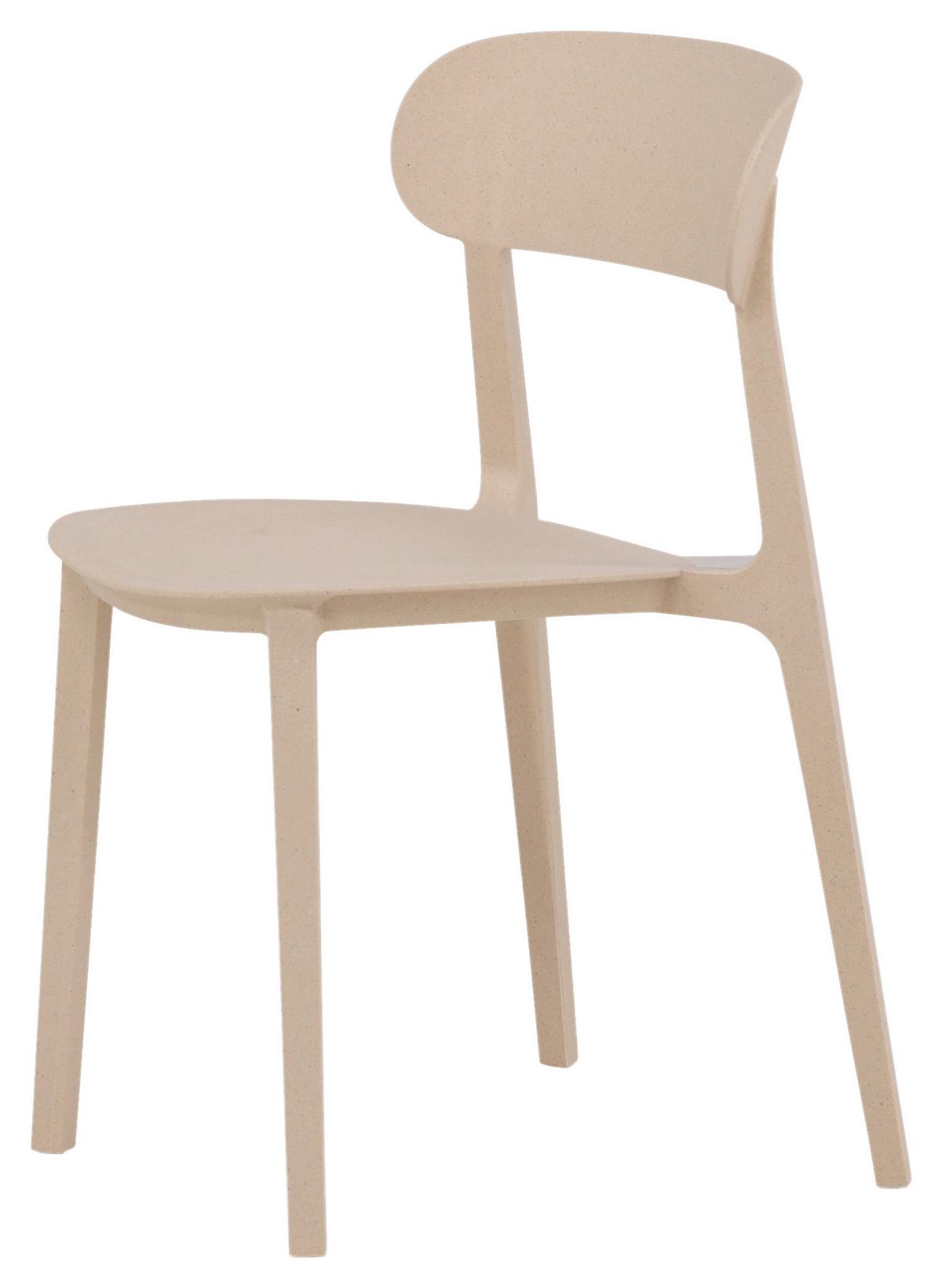 Stuhl-2er Set Åstol ca. 50x78,5x52 cm Beige - Beige, Design, Holz/Kunststoff (50/78,5/52cm) - Livetastic