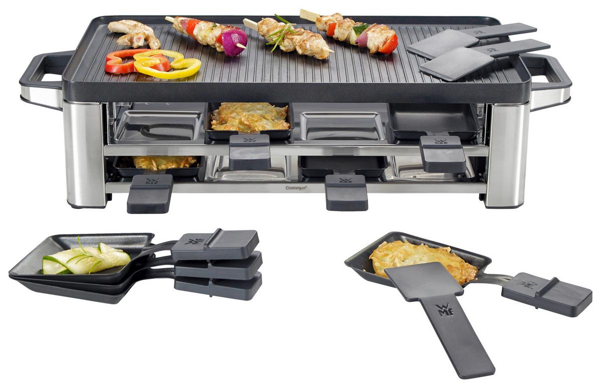 GRILL RACLETTE 04 1504 0011 WMF - kolor stalowy/czarny, Design, metal (24,1/54,5/13cm) - WMF