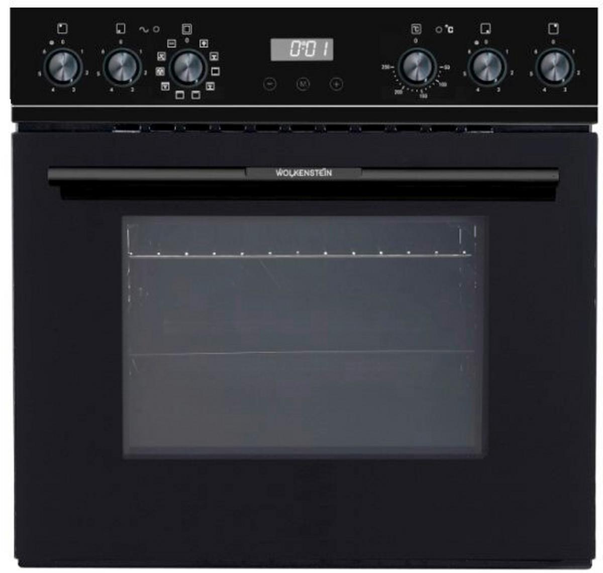 Herdset WMOC 100 Schwarz - Schwarz, KONVENTIONELL, Glas/Metall (59,5/59,5/55cm) - Wolkenstein