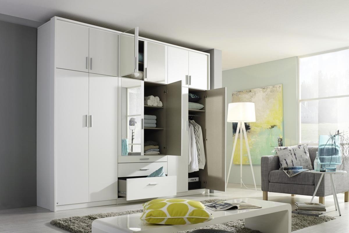 Ormar S Klasičnim Vratima Hildesheim - bijela/prozirno, Design, staklo/drvni materijal (275/231/56cm) - Modern Living