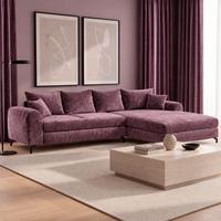 Ugaona Garnitura Portland - lila/crna, Moderno, tekstil/drvo (320/94/214cm) - Modern Living