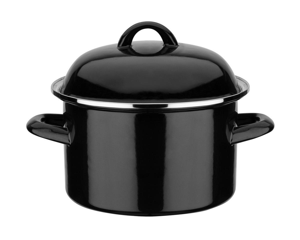 Set Posod Black&white, 4-Delni - črna, Basics, kovina - GSW