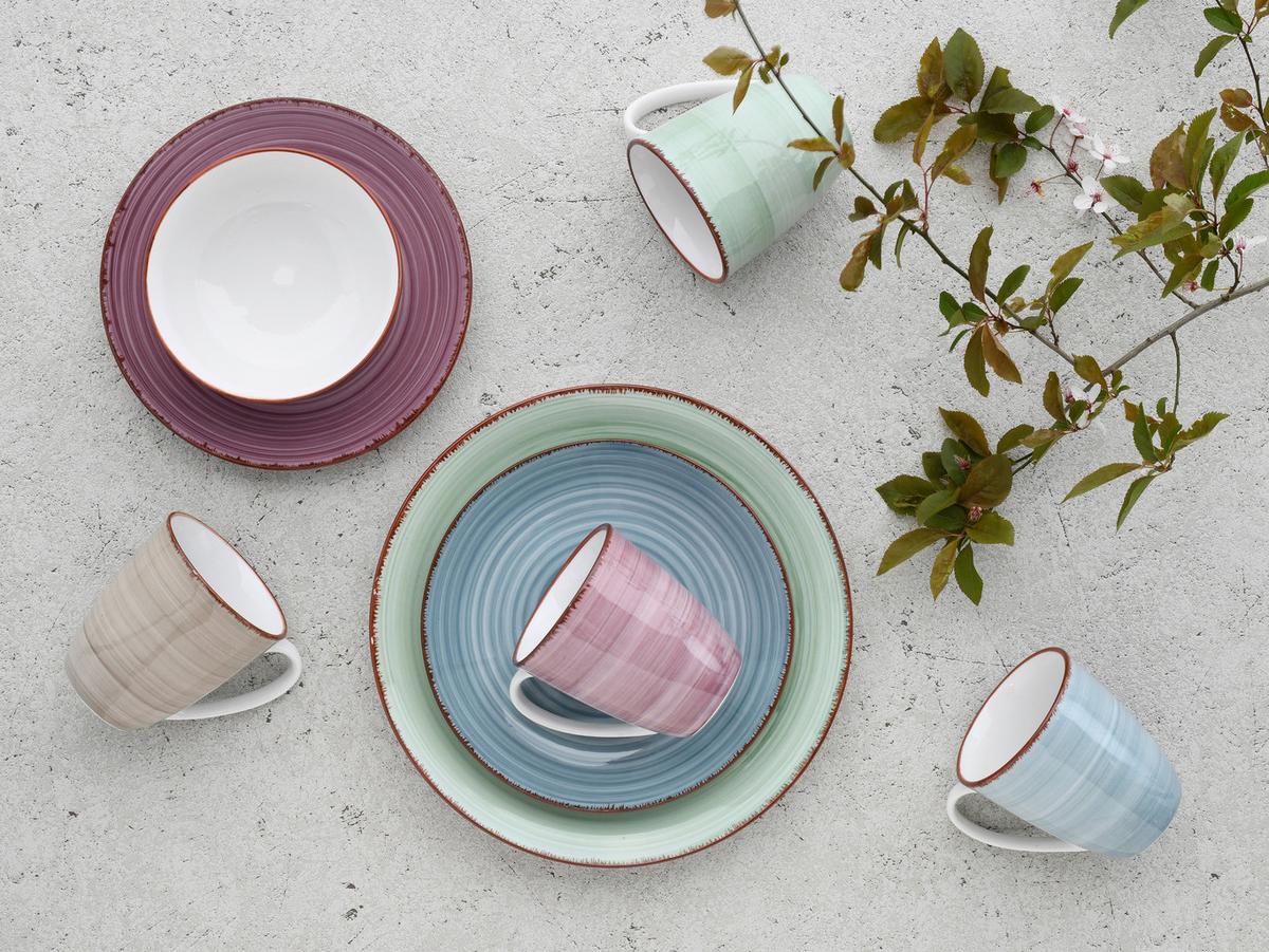 Kombinirani Servis Samba, 16-Delni - roza/modra, Basics, keramika - Creatable