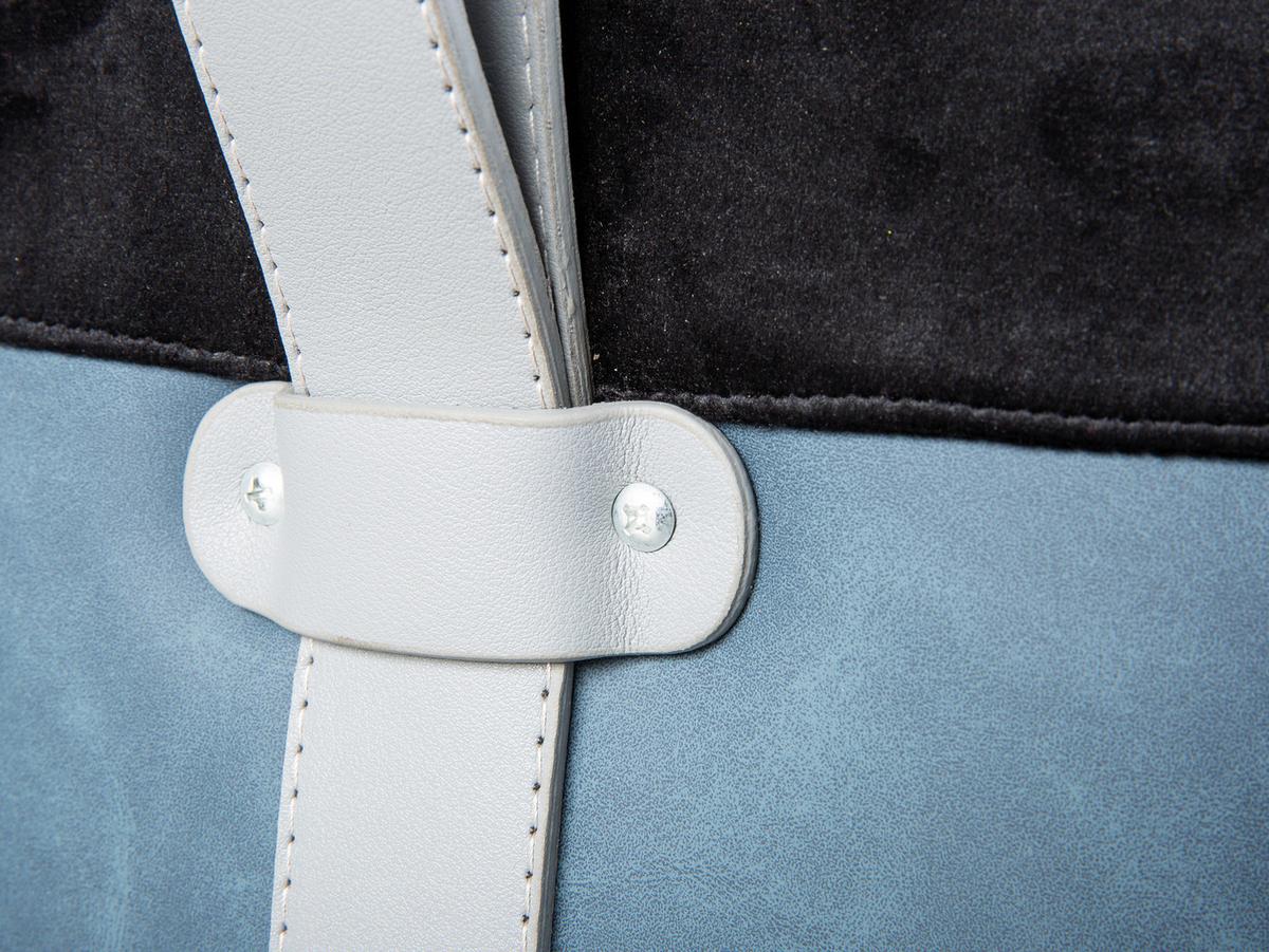 Hocker Osane ca. 38x43 cm Blau/Schwarz - Blau/Schwarz, KONVENTIONELL, Holzwerkstoff/Kunststoff (38/43/32,5cm) - MID.YOU