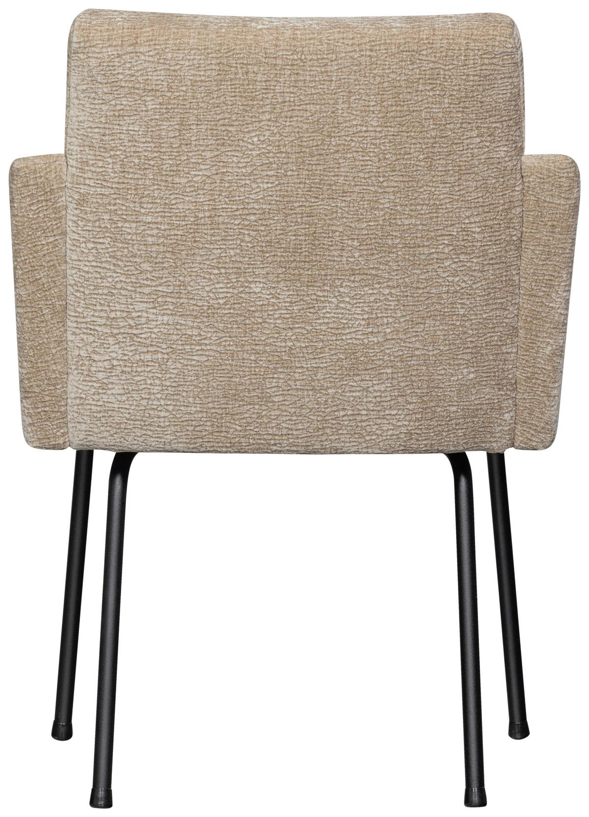 ARMLEHNSTUHL-SET Mount Sandfarben B: 61cm - Sandfarben/Schwarz, MODERN, Textil/Metall (61/82/65cm) - Livetastic