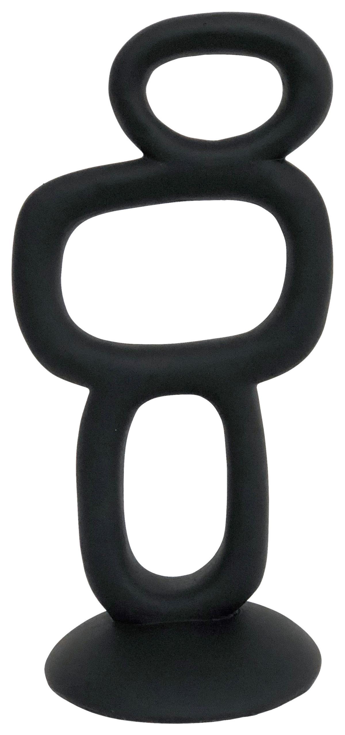 Skulptur Nele in Schwarz - Schwarz, ROMANTIK / LANDHAUS, Kunststoff (13,5/28/10,8cm) - Mömax