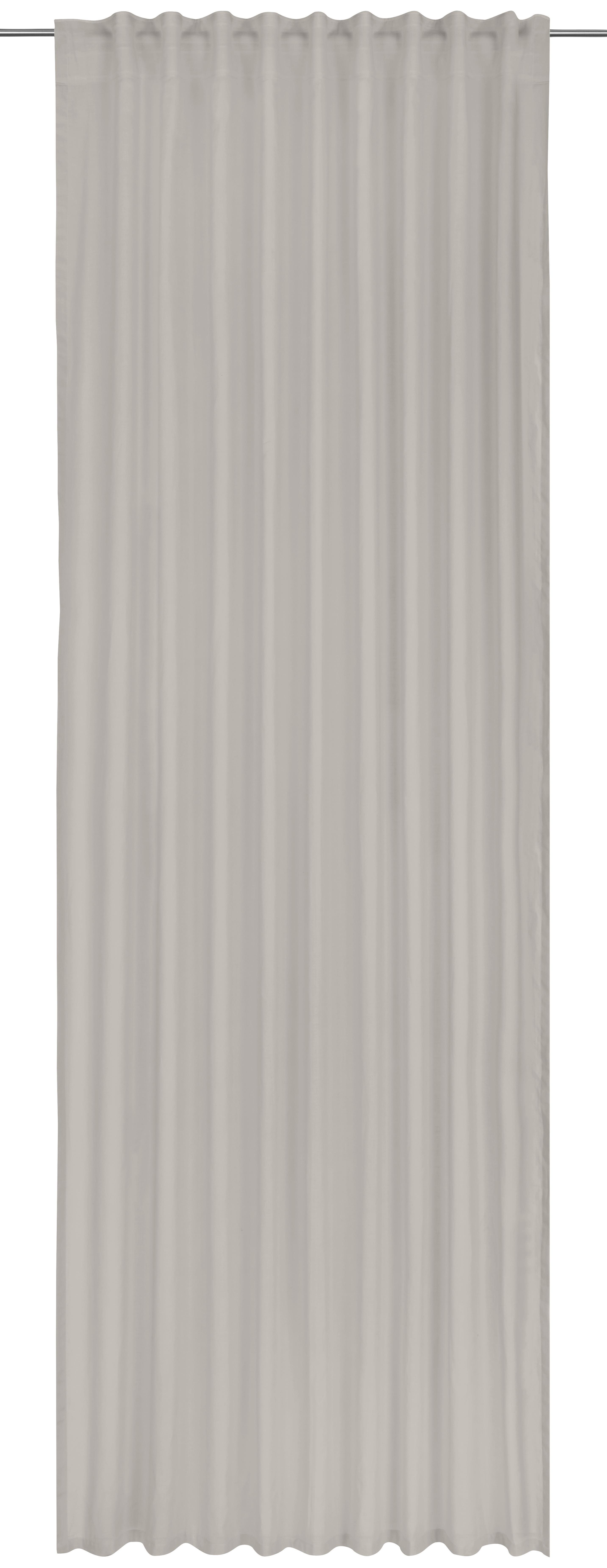 Fertigvorhang Bio-Helene in Stein ca. 140x255cm - Graphitfarben, MODERN, Textil (140/255cm) - ecoTree