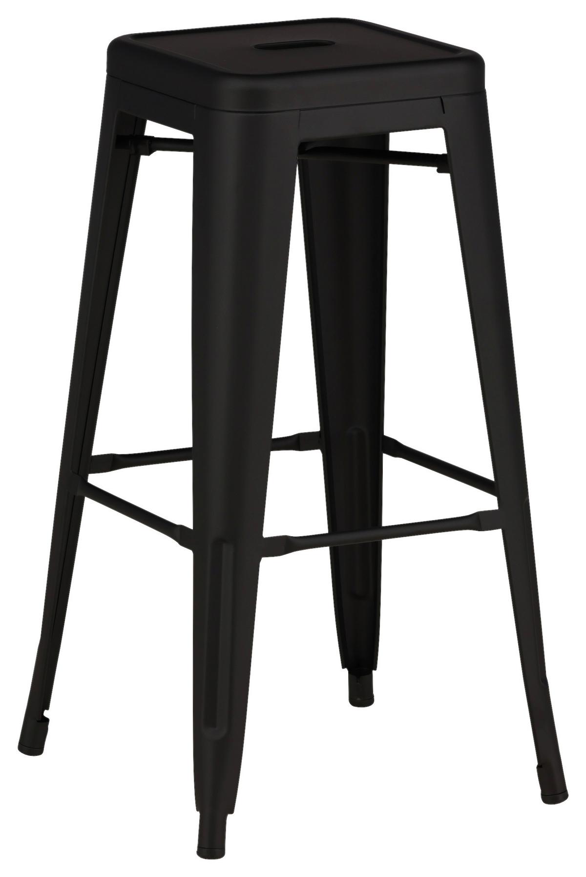 BARHOCKER-SET TEMPE - Schwarz, Design, Metall (43/76/43cm) - Livetastic