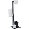 WC-BORSTE MED PAPPERSHÅLLARE GREGOTTI-2 -SB- - svart, Modern, metall/plast (20/71/20cm) - Mömax