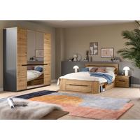 Schalfzimmer CANU 4-teilig Grau, Eiche Artisan - Eiche Artisan/Grau, MODERN, Holzwerkstoff - MID.YOU
