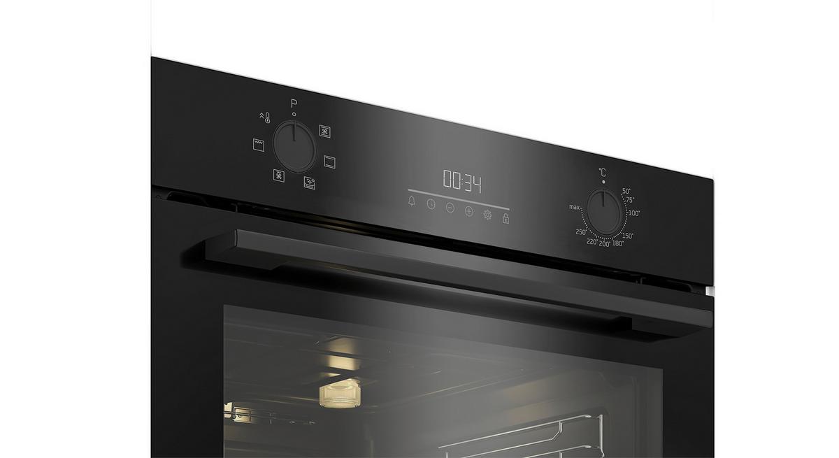 Einbaubackofen  BBIE123001BD Schwarz - Schwarz, Basics, Metall (59,4/59,5/56,7cm) - Elektra Bregenz