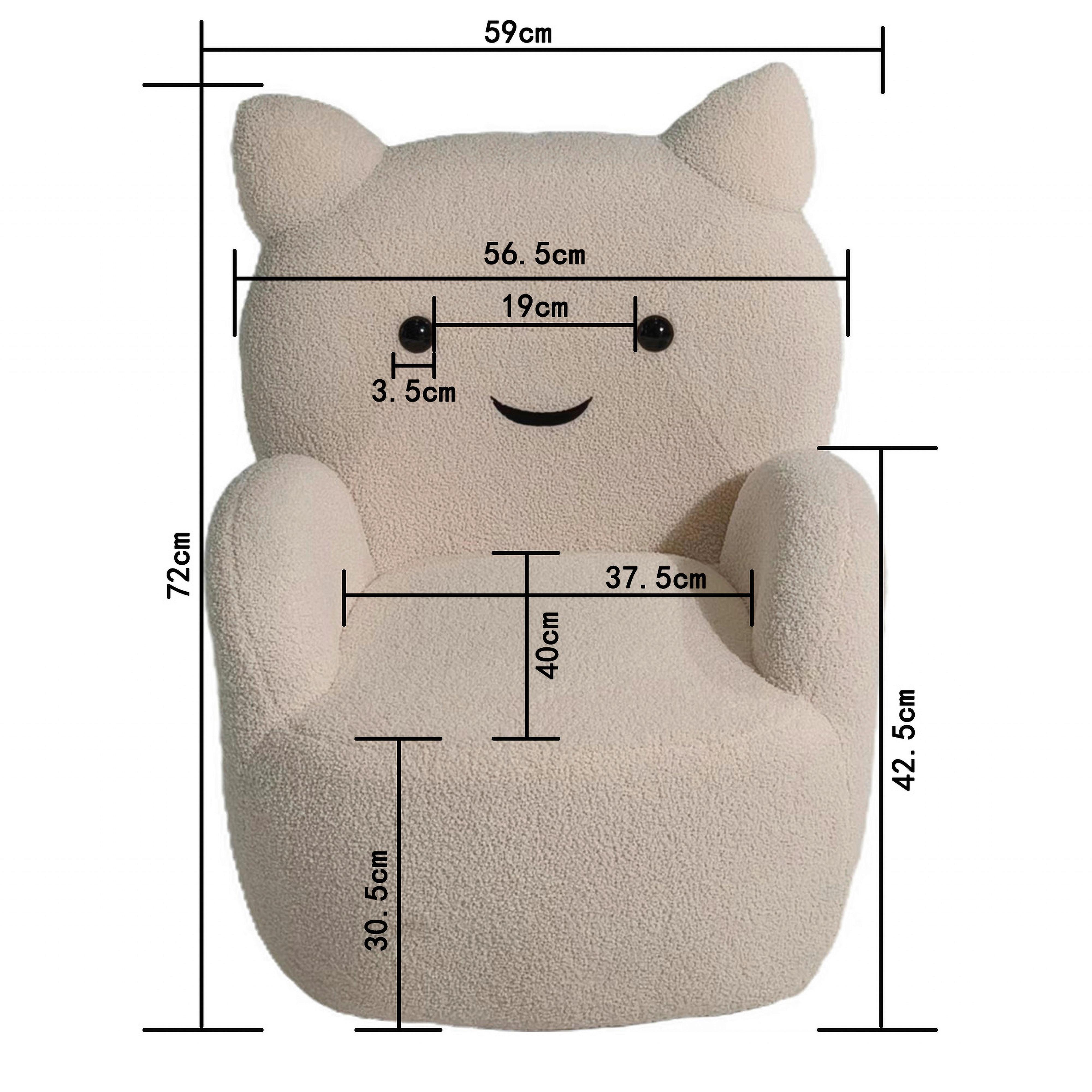 FÅTÖLJ KITTI -TREND- - vit, Romantik / Lanthus, trä/textil (59/72/58cm) - Mömax