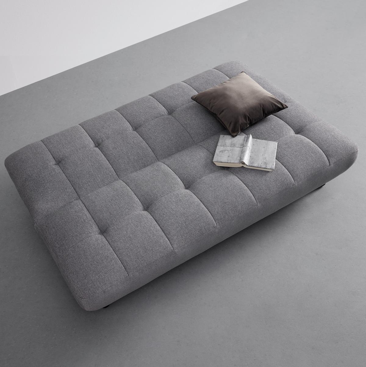 Schlafsofa Camilla Hellgrau Webstoff - Dunkelbraun/Hellgrau, MODERN, Holz/Textil (186/90/106cm) - Bessagi Home