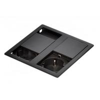 Steckdosenelement VersaHIT Dual in Schwarz matt - Schwarz (11,7/11,7/42,5cm) - Vogt