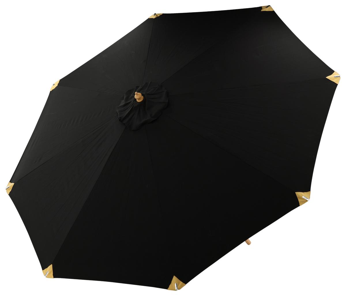 Sonnenschirm Nypo ca. 330 cm Schwarz - Schwarz, KONVENTIONELL (330/258/330cm) - Gardenson