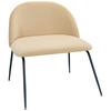Stol Velvo, Bež - črna/bež, Basics, kovina/tekstil (72/80/65cm) - MID.YOU