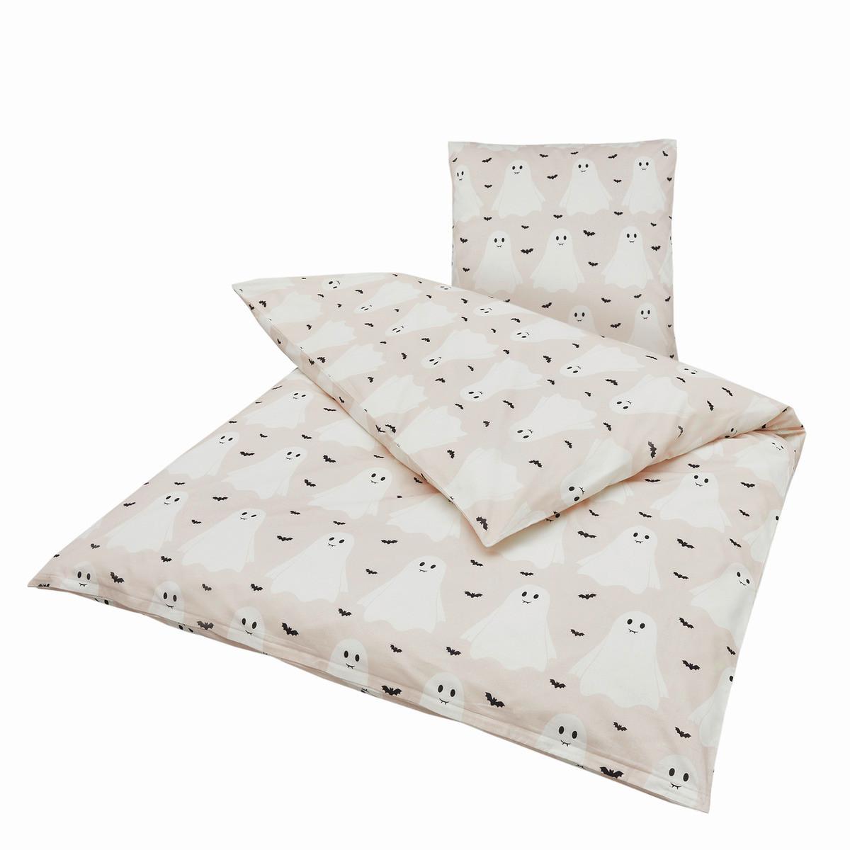 Lenjerie de pat Ghostie, cca. 140x200/50x70 cm - bej, textil (200/140cm) - Mömax