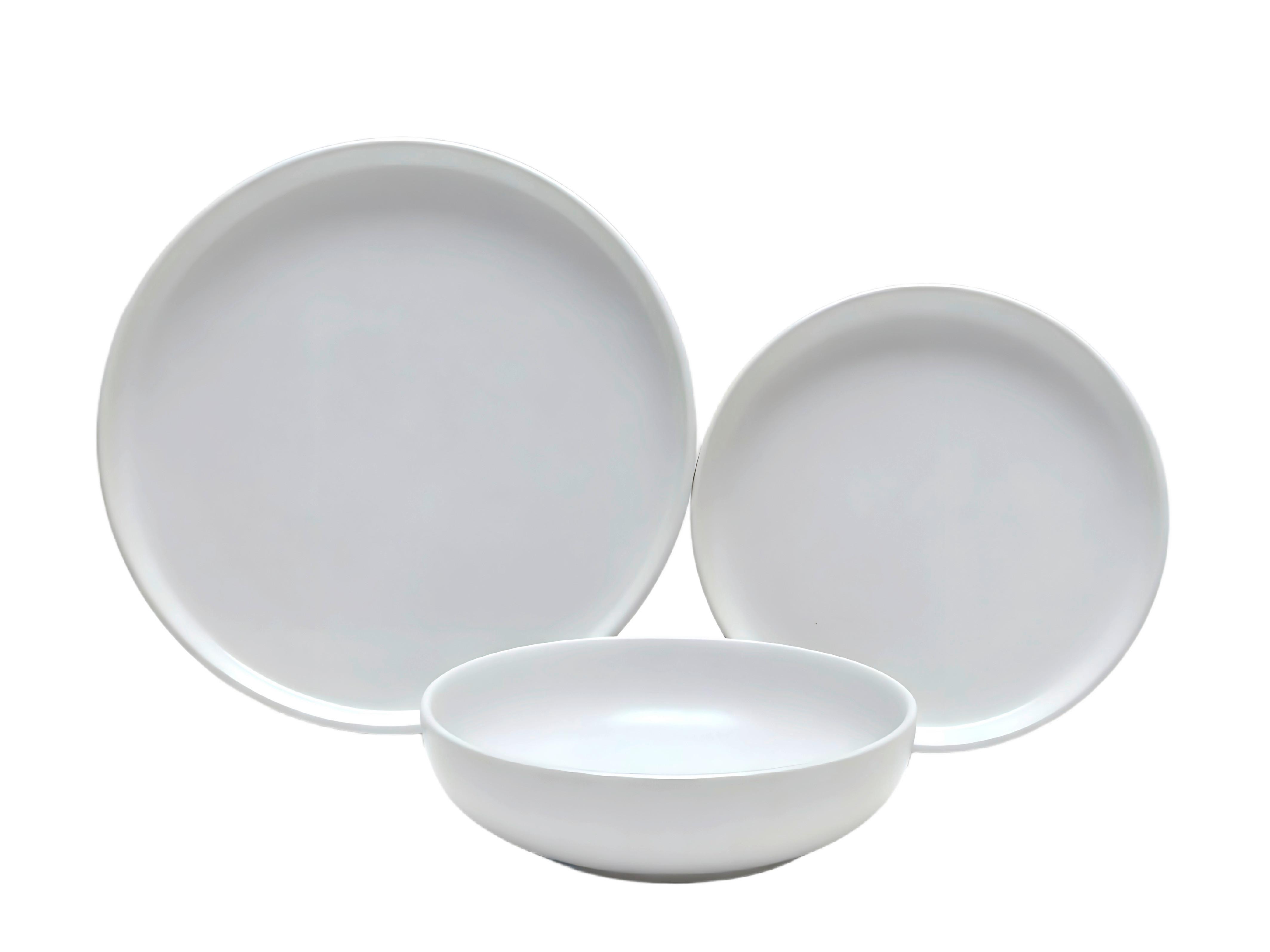 Serviciu de masă Michi - alb, Modern, ceramică - Mömax