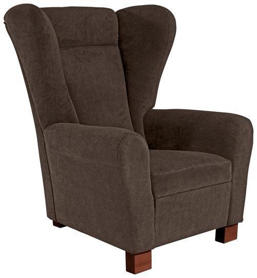 Fotelja Chandler - tamno smeđa/smeđa, Design, tekstil/drvo (95/109/97cm) - Mömax