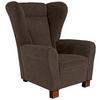 Fotoliu CHANDLER - maro închis, Design, textil (95/109/97cm) - Mömax