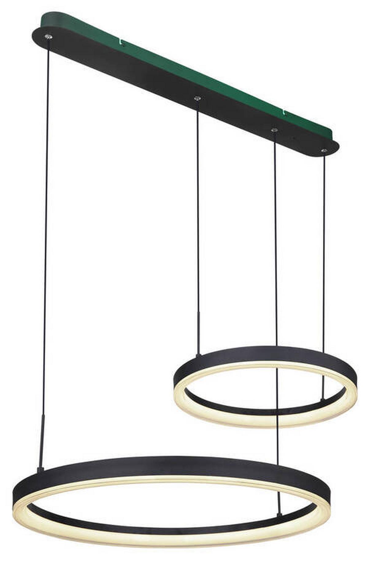 Viseča Led-svetilka Augusto, S Sijalko - zlate barve/črna, Design, kovina/umetna masa (82,5/60/150cm) - Globo